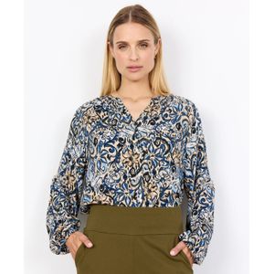Soyaconcept - Blouse - Multi - Rechte Mouwen - Knoopsluiting