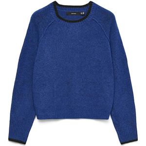 Vero Moda - Vmaquarius ls o-neck raglan pullover - Kobalt - Dames Trui