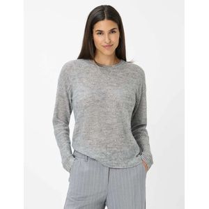 Brax - Style.Lesley - Pullover - Cozy Grey - Lichtgewicht Alpaca met Pailletten