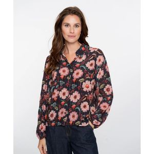 Geisha Blouse Print Flowers
