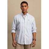 Fynch Hatton - Poplin Stripes - Overhemd - Blauw - Katoen