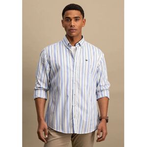 Fynch Hatton - Poplin Stripes - Overhemd - Blauw - Katoen