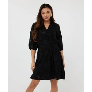 EsQualo Jurk Allover Embroidery