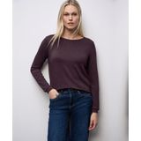 Street One - Glitter Gebreid Shirt - Rood - Dames