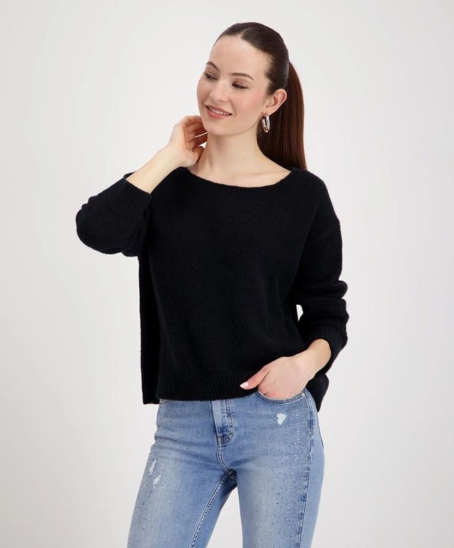 monari - Trui - Zwart - Knitwear - Lange Mouw