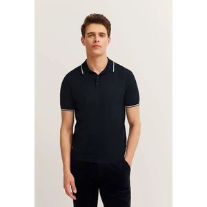 Bugatti - Poloshirt - Marine - Regular Fit - Aangenaam Zacht en Tijdloos Design