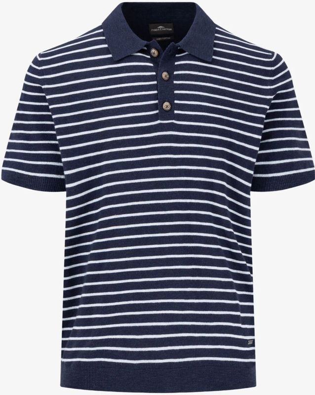 Regular fit poloshirt met ribboorden