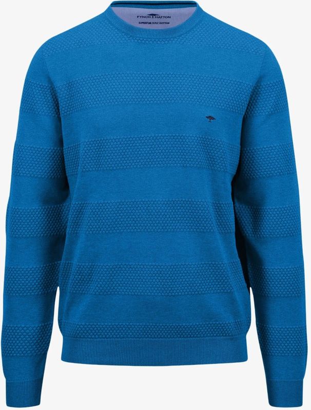 Fynch Hatton - 1408234 - Trui - Effen Kleur - Katoen - Casual Pasvorm