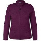 Rabe - Vest - Pruim - Met Rits en Staande Kraag