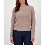 monari - Trui - Nude - Knitwear - Ronde Hals - Lange Mouwen