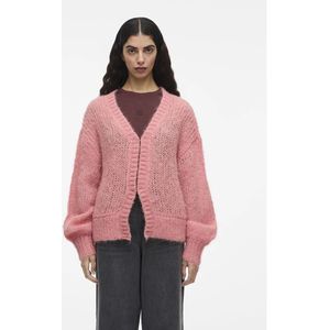 VILA ROUGE EDIT Gebreid vest 'ROUBANU'  pitaja roze