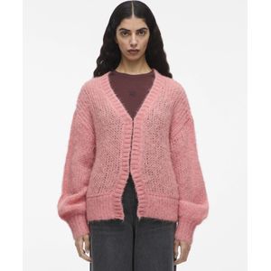 VILA ROUGE EDIT Gebreid vest 'ROUBANU'  pitaja roze