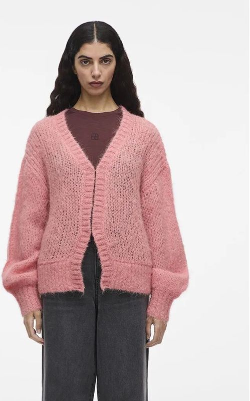 VILA ROUGE EDIT Gebreid vest 'ROUBANU'  pitaja roze