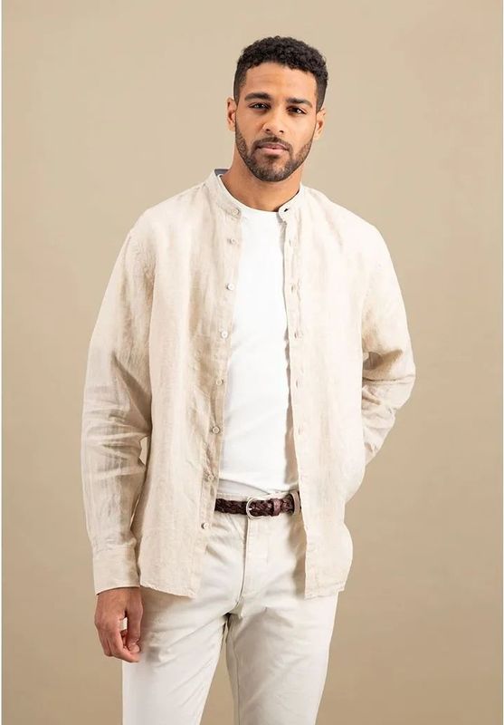 Fynch-Hatton - Overhemd - Lichtblauw - 100% Premium Linnen