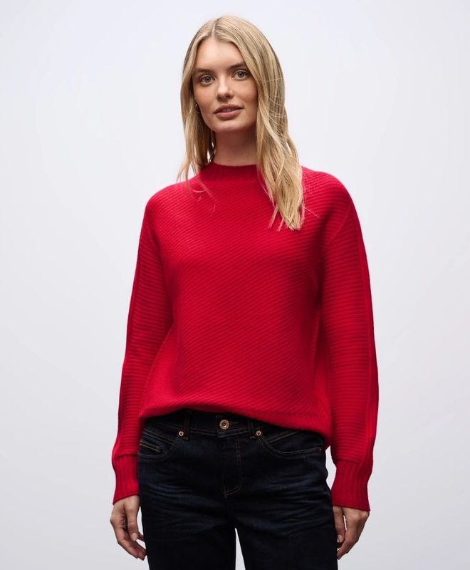 Street One, Dames, Sweatshirts & Hoodies, Rood, Maat: S Leer,