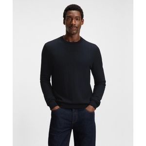 BOSS - Trui - Scheerwol en Katoen - Visgraatstructuur