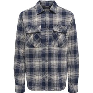 Only & Sons - Onscedric Life Check - Overhemd - Navy Blazer