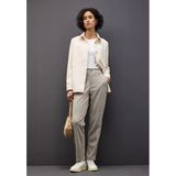 Street One Dames Broek met paperbag jacquard in Bruin, in size: 34