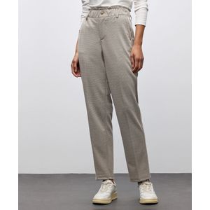Street One Dames Broek met paperbag jacquard in Bruin, in size: 34