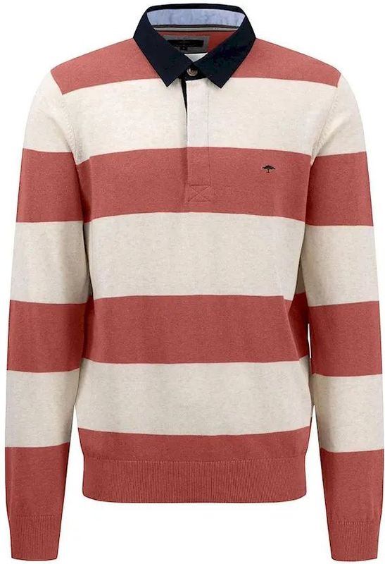 Fynch Hatton - 1312682 - Lange Mouw Poloshirt - Orient Red