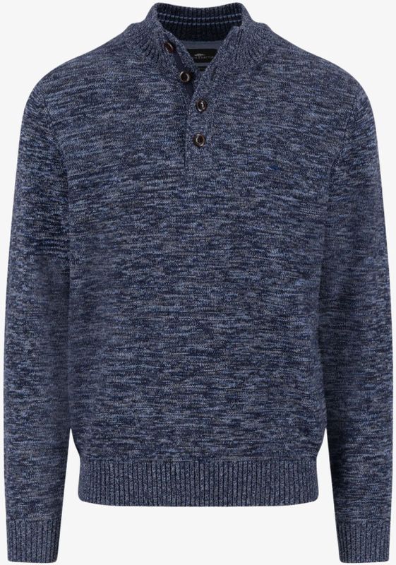 Fynch Hatton - Buttoned Troyer - Donkerblauw - Gebreide Trui