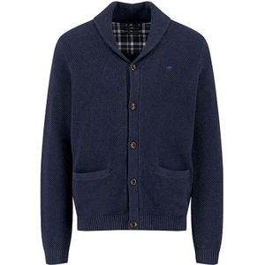 Fynch Hatton - Vest - Donkerblauw - Normale Fit - Katoen