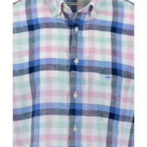 Fynch Hatton - Summer Linen Check - Overhemd - Korte Mouwen