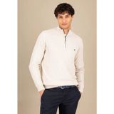 Fynch Hatton - 1513222 - Half Rits Trui - Gestructureerd Katoen