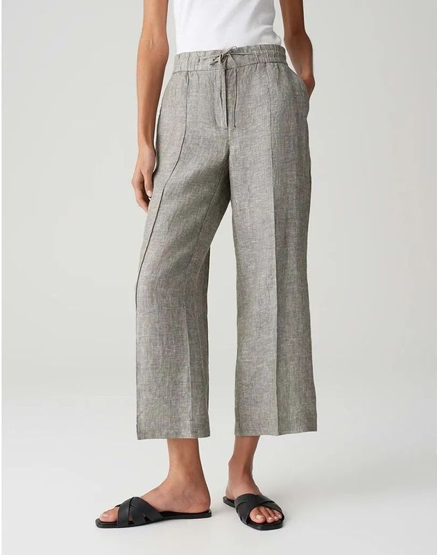 OPUS - Maikito - Linnen Broek - Groen