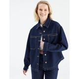 Coj - Tamara - Spijkerjas - Donkerblauw - 100% Katoen - Lange Mouwen