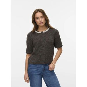 Vero Moda - Vmocean 2/4 O-neck Jewellery Cardig - Vest - Chocolate Torte
