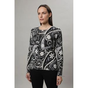 golléhaug - T-shirt - Zwart - Allover Print