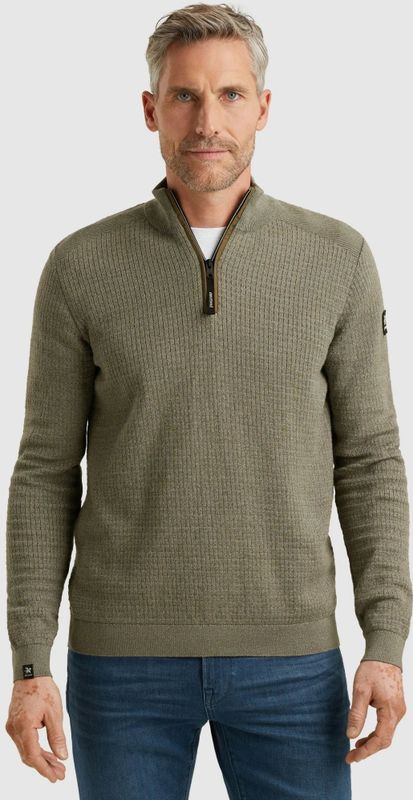 Vanguard - VKW2508302/6497 - Half Zip Trui - Groen - 100% Katoen