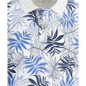 Fynch Hatton - Slub AOP - Korte Mouw Poloshirt