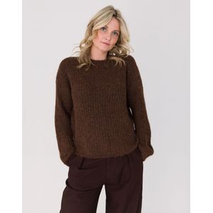 Anna - Trui - Bruin - Gebreid