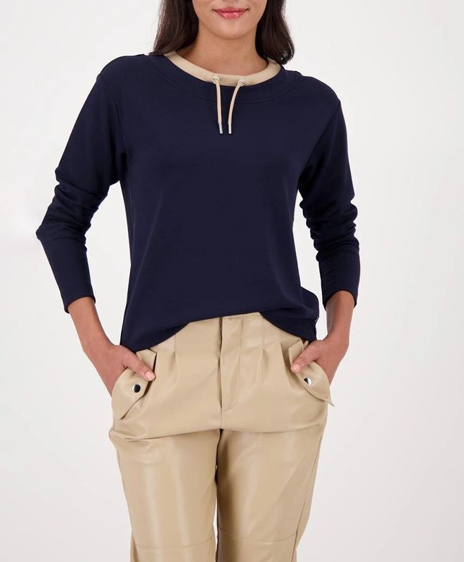 monari - Sweatshirt - Beige - Normale Pasvorm - Lange Mouw