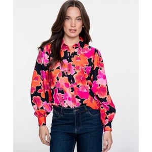 Geisha - Blouse Floral - Roze/Zwart - Dames