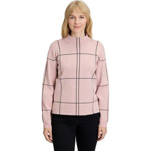 Betty Barclay - Geruite Gebreide Trui - Roze - Dames