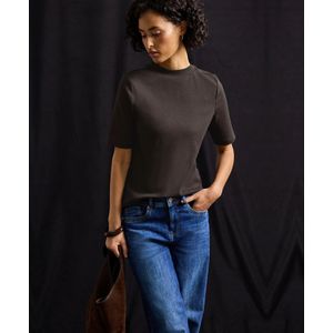 Street One - Dames Shirt - Bruin - Korte Mouwen