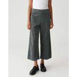 Wijde groene culotte in corduroy