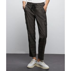 Street One Dames Geruite cargo broek in Bruin, in size: 32
