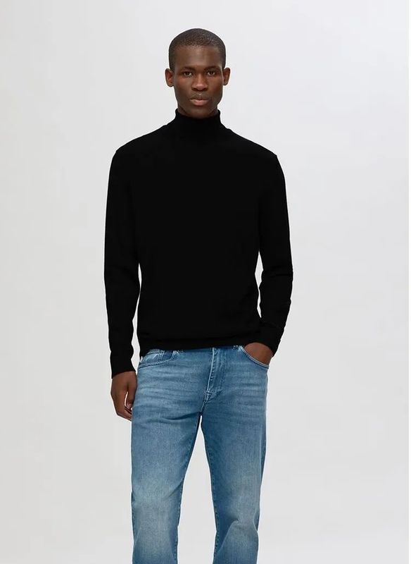 Selected Homme - Zwarte Coltrui - Heren - Regular Fit - Herfst-Winter