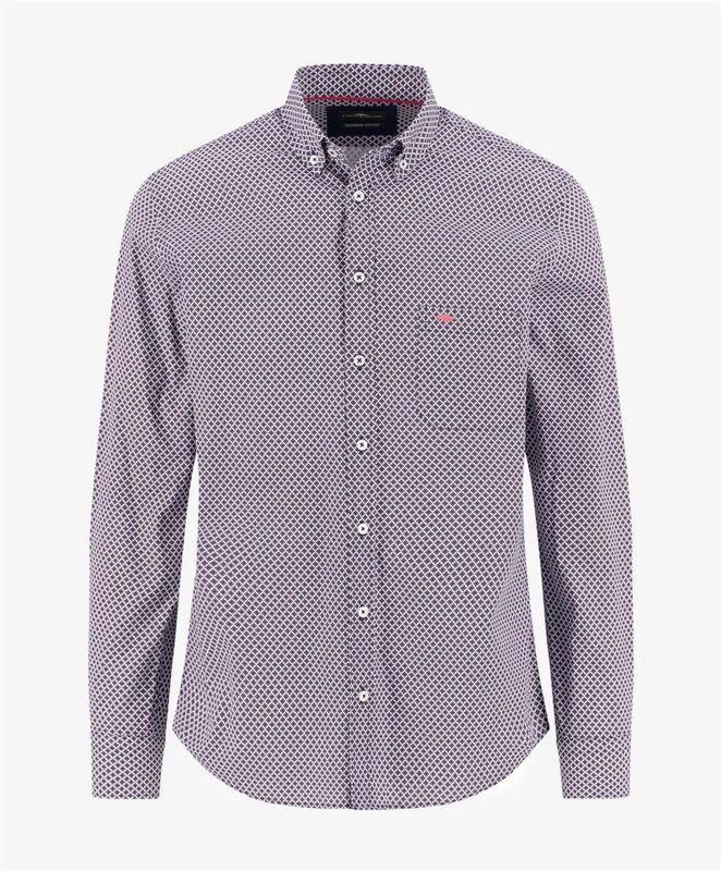 Fynch Hatton - 15086190 - Overhemd - Gestippeld - Met Lange Mouwen