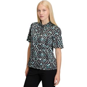 Betty & Co - Blouse met Vlindermouwen - Blauw - Dames - 2XL