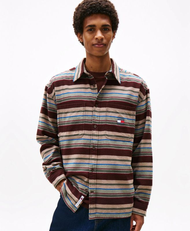 Tommy Jeans - Oversized Vrijetijdsoverhemd - Gestreept - Puur Katoen