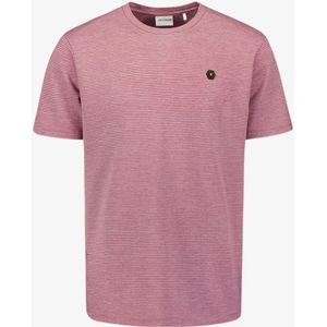 No Excess - T-shirt - Melange Jacquard - Donkerrood