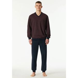 Schiesser - Comfort - Pyjama - Rood - Lange Mouw - 100% Katoen