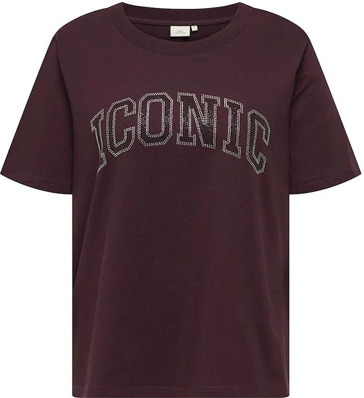 Carriri - T-shirts - O-hals - Bedrukt Detail - Strass Steentjes - Pailletten Detail