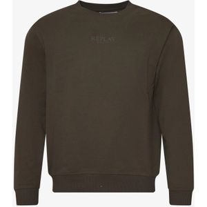 REPLAY - Sweatshirt - Groen - Regular Fit