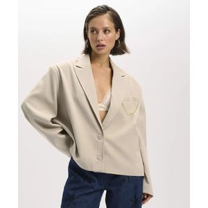 Refined Department - Blazer - 603 Sand - Oversized Cropped - Dames